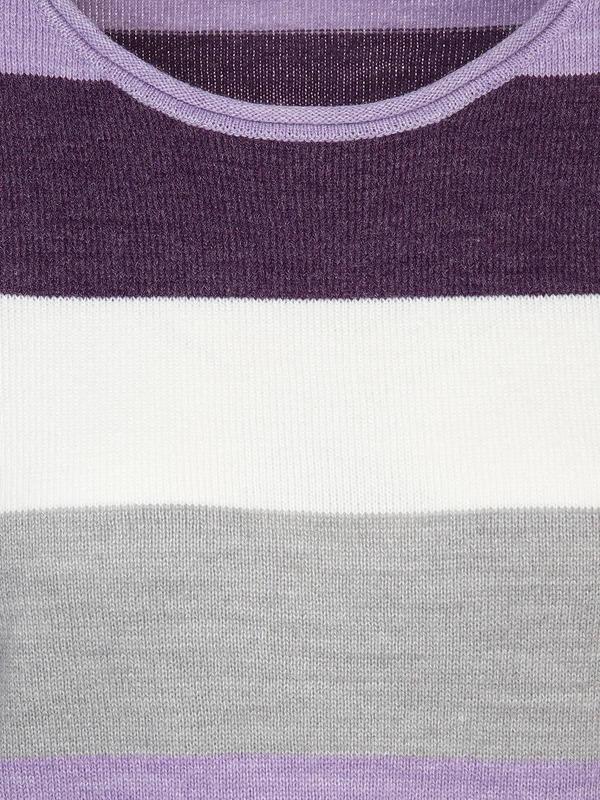Bild 3 von Damen Strickpullover "Cashmere-Like" mit Streifen
                 
                                                        Lila