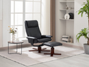 Bild 1 von Happy Home Relaxsessel mit Hocker HWP59-GRA schwarz & Holzbeine