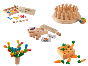 Playtive Holz-Motorik-Spielzeug, nach Montessori-Art