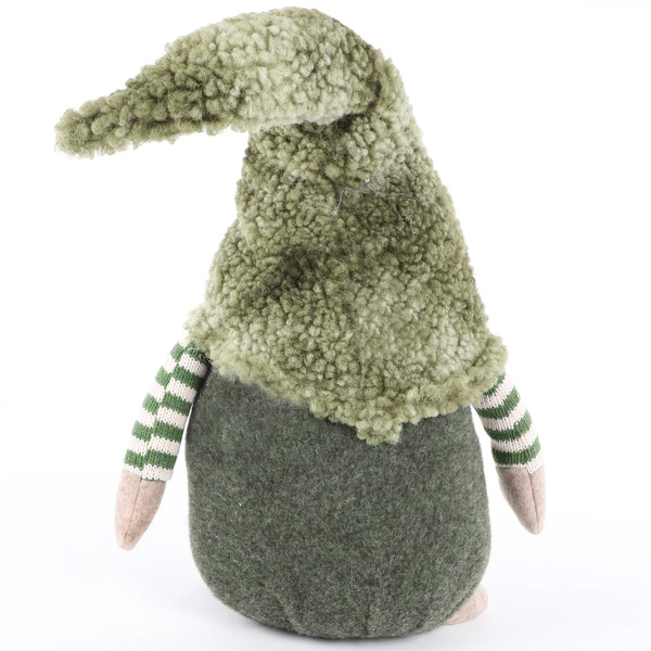 Bild 2 von Wichtel sitzend mit leuchtender Nase 23x14x46cm
                 
                                                        Grau