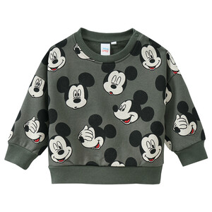 Micky Maus Sweatshirt mit Allover-Print DUNKELGRÜN