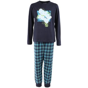 Jungen Pyjama mit langem Arm und Beinen
                 
                                                        Blau