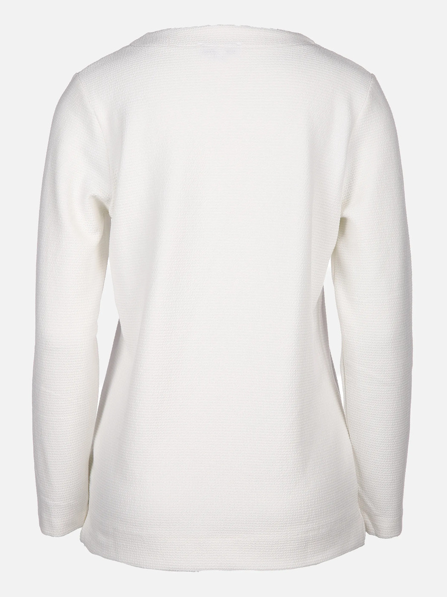 Bild 2 von Damen Jaquard Shirt mit Ripp-Struktur
                 
                                                        Weiß