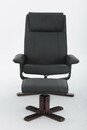 Bild 3 von Happy Home Relaxsessel mit Hocker HWP59-GRA schwarz & Holzbeine