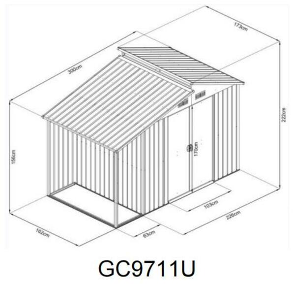 Bild 2 von Green Yard Gerätehaus, Geräteschuppen, ca 173x300x222cm
