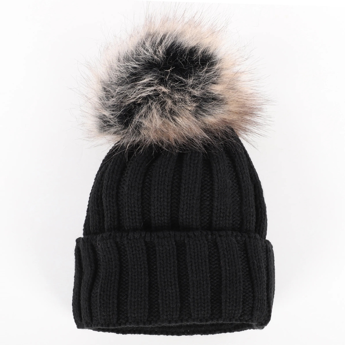 Bild 2 von Damen Strickmütze mit Bommel
                 
                                                        Schwarz