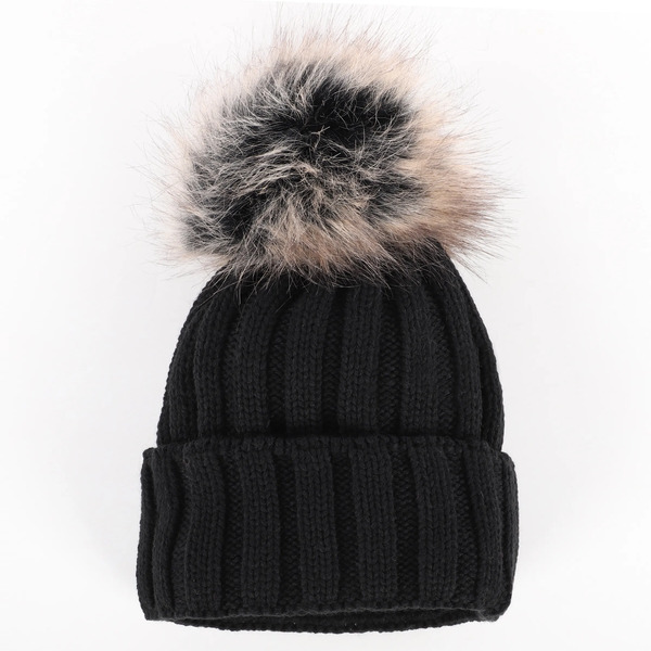 Bild 2 von Damen Strickmütze mit Bommel
                 
                                                        Schwarz