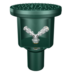 Wassersteckdose grün, Kunststoff, für KG Rohr DN 110