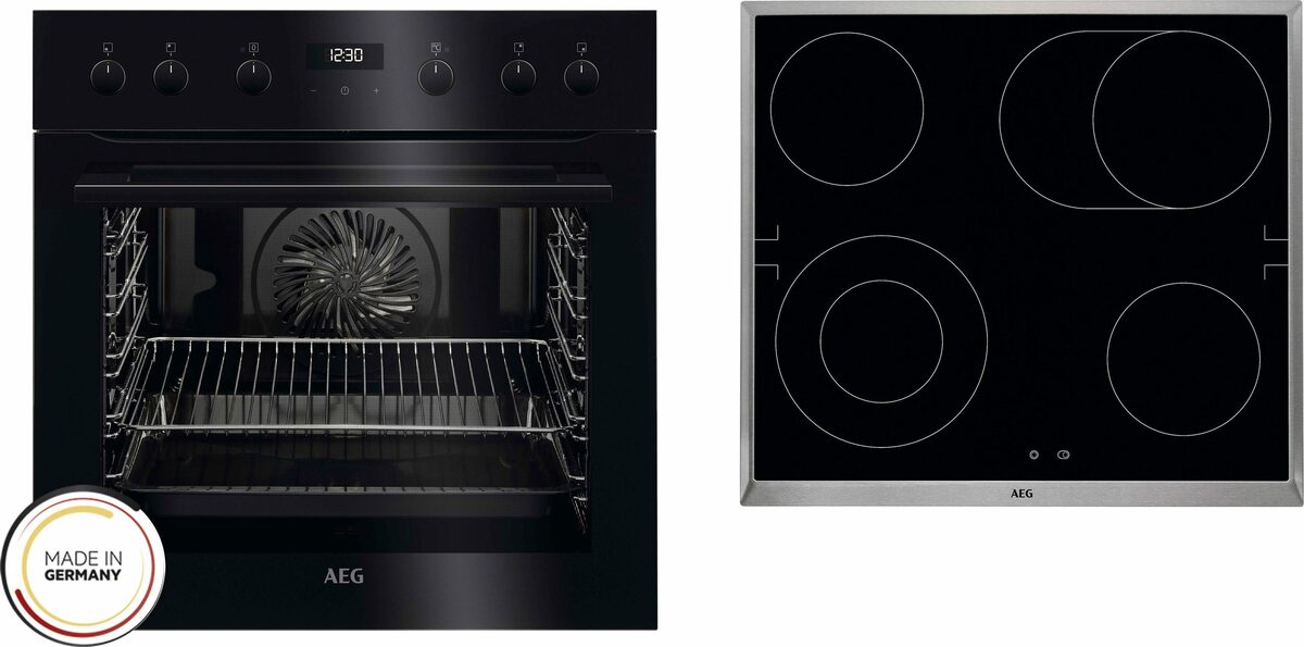 Bild 2 von AEG Elektro-Herd-Set TEAMHBlac2, mit Teleskopauszug nachrüstbar