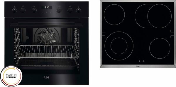Bild 2 von AEG Elektro-Herd-Set TEAMHBlac2, mit Teleskopauszug nachrüstbar