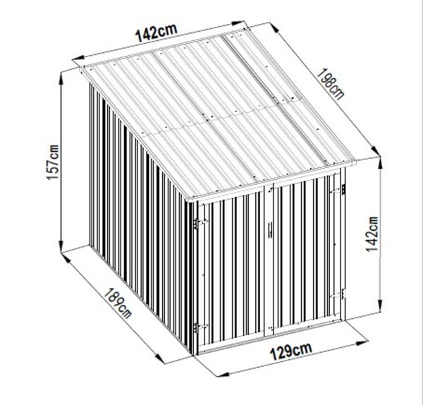 Bild 3 von HC Garten & Freizeit Fahrradgarage-/Fahrradhaus-/Fahrradbox, ca. 142 x 198 x 157 cm