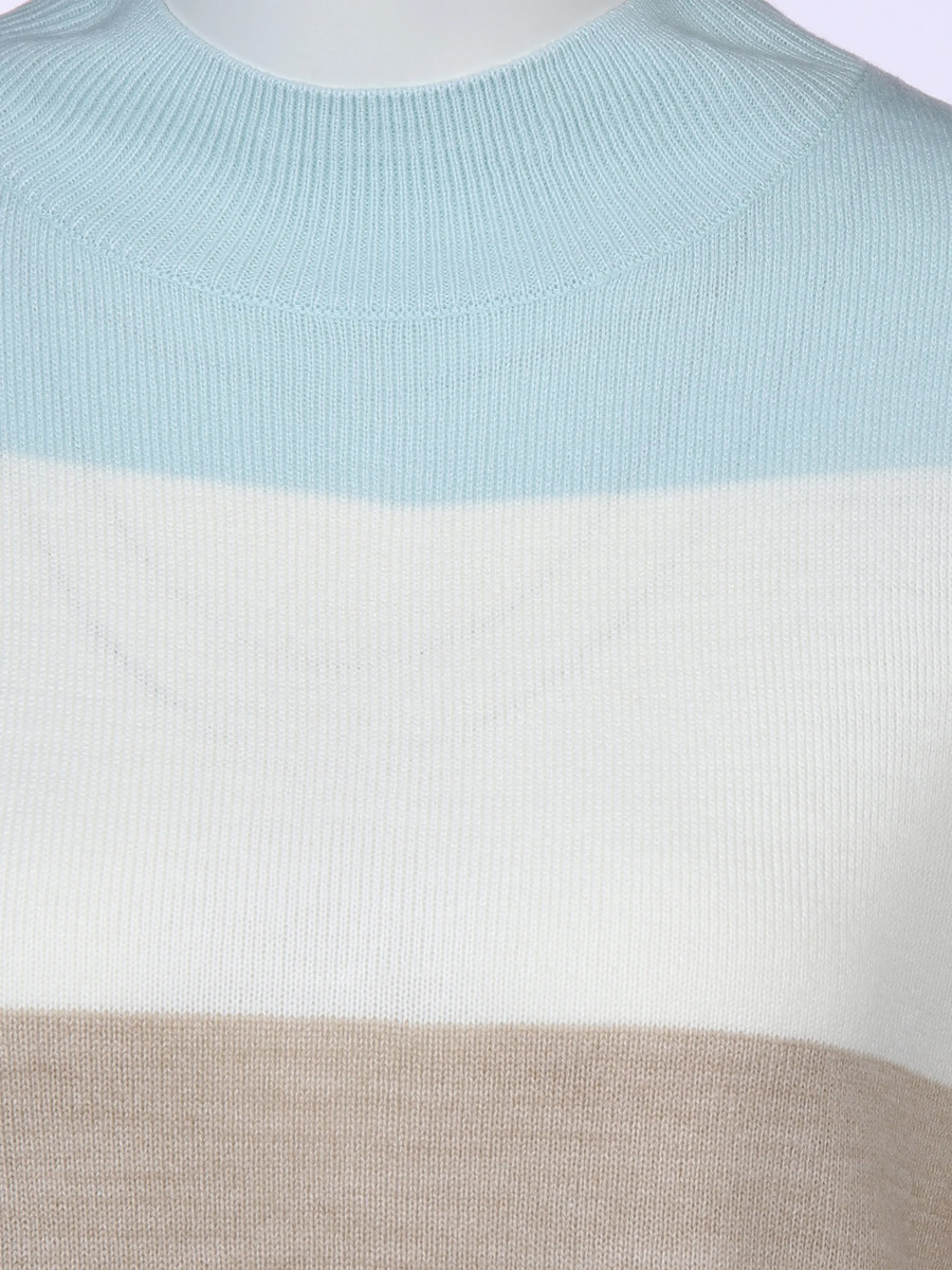 Bild 3 von Damen Strickpullover "Cashmere-Like" mit Streifen
                 
                                                        Blau