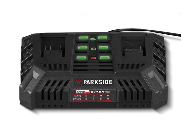 Bild 1 von PARKSIDE® Akku-Doppelladegerät »PDSLG 20 B1«, 4,5A, 220W