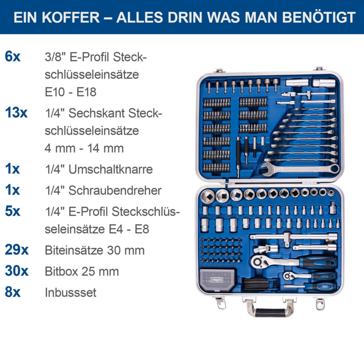 Bild 4 von Scheppach Werkzeugkoffer TB235, 233-teilig