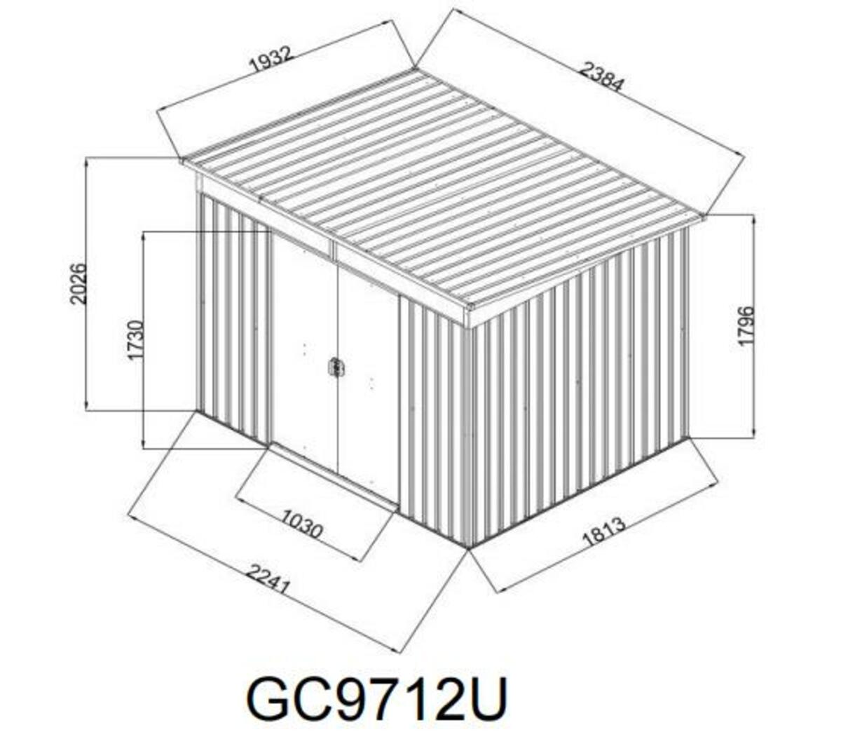 Bild 3 von Green Yard Gerätehaus, Gartenlagerhaus für Außenbereich, Geräteschuppen mit Oberlicht
