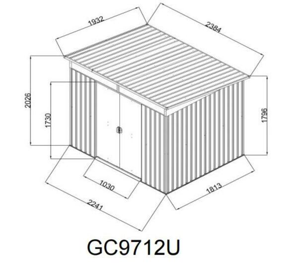 Bild 3 von Green Yard Gerätehaus, Gartenlagerhaus für Außenbereich, Geräteschuppen mit Oberlicht