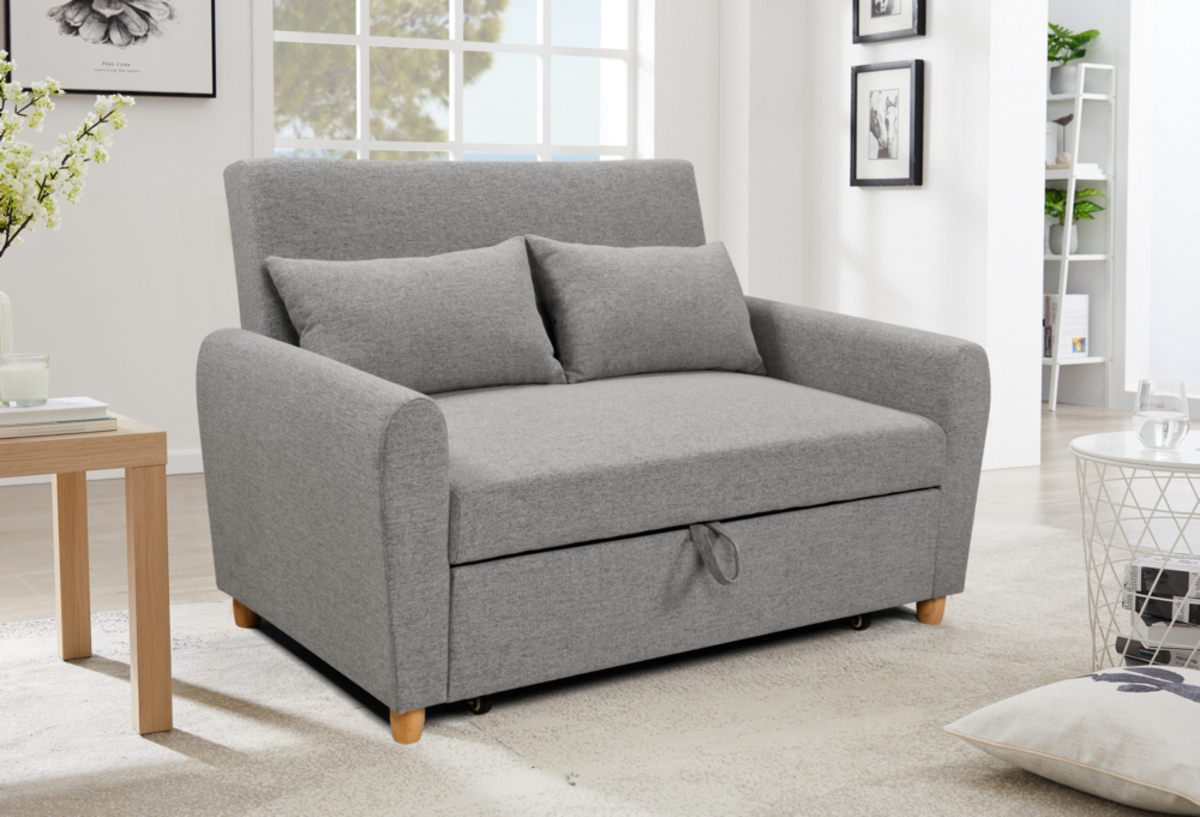 Bild 1 von Happy Home 2-Sitzer Sofabett inkl. Kissen HSP104-HGR hellgrau