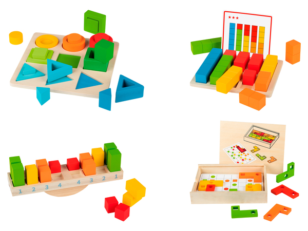 Bild 1 von Playtive Lernspiel aus Holz, nach Montessori-Art