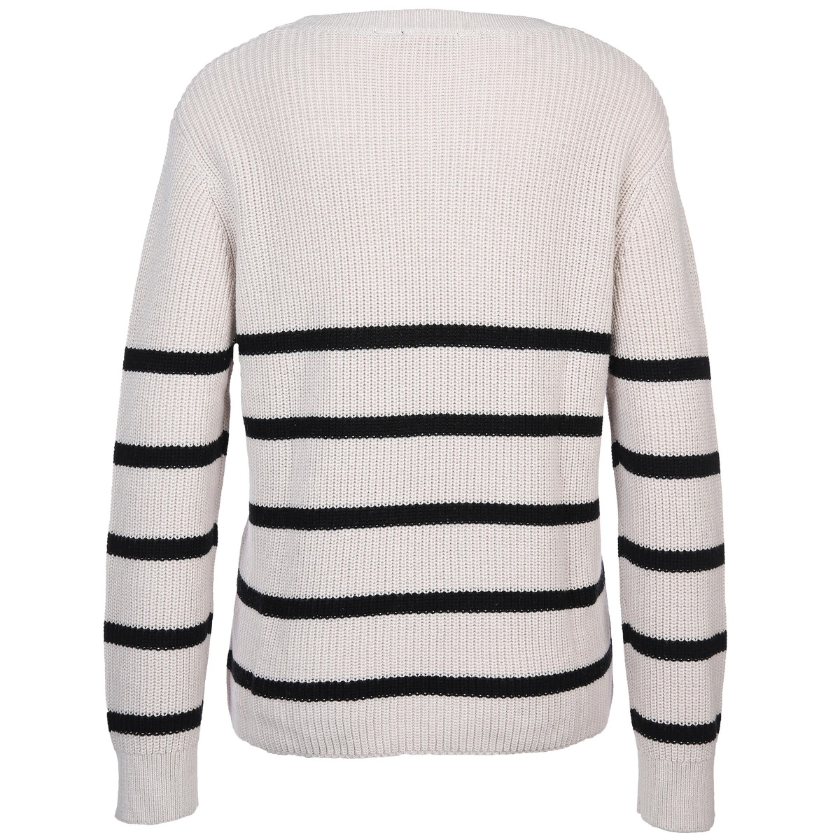 Bild 2 von Damen Strickpullover mit Streifen
                 
                                                        Weiß