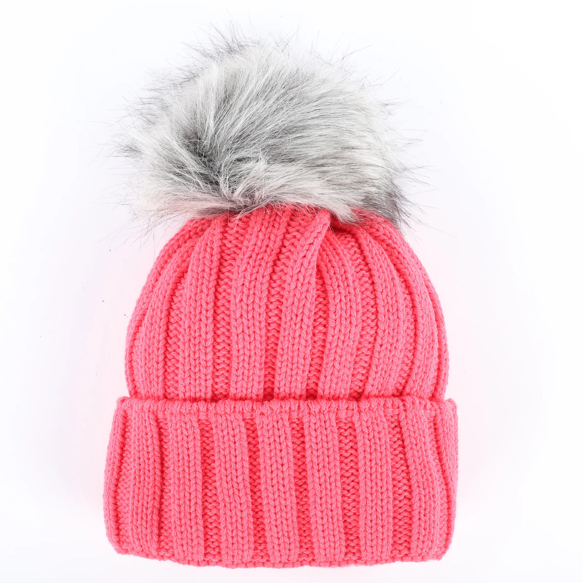 Bild 1 von Damen Strickmütze mit Bommel
                 
                                                        Pink