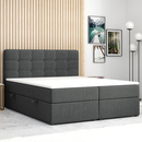 Bild 1 von Möbel Punkt Boxspringbett PRAG Chesterfield – Optik mit Bettkasten 180 x 200 cm Webstoff Grau Anthra