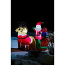 Bild 3 von LED-Dekofigur aufblasbarer Santa mit Rentierschlitten