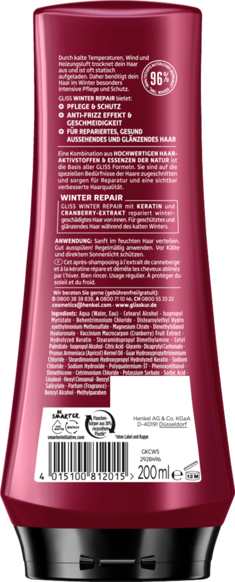 Bild 2 von Schwarzkopf Gliss Spülung Winter Repair