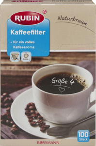RUBIN Kaffeefilter naturbraun Gr. 4