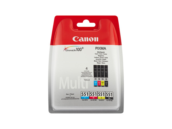 Bild 1 von Canon »CLI-551« Multipack Tintenpatronen Schwarz/Cyan/Magenta/Gelb