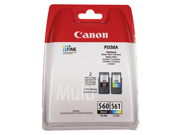 Bild 1 von Canon »PG560/CL561« Multipack Druckerpatronen Schwarz/Dreifarbig