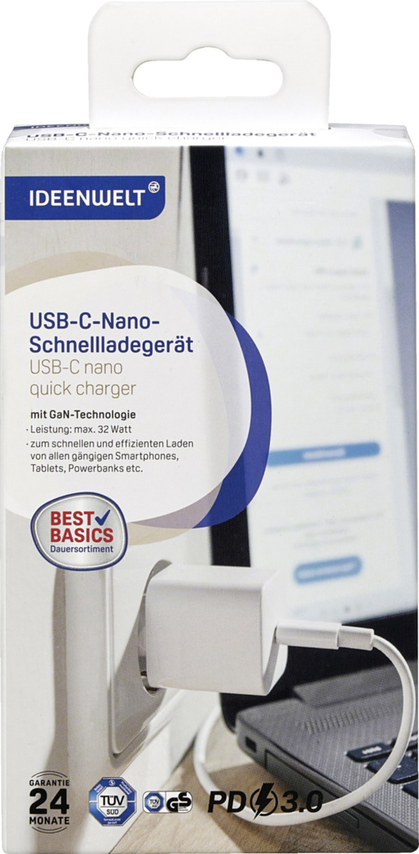Bild 1 von IDEENWELT USB-C-Nano-Schnellladegerät