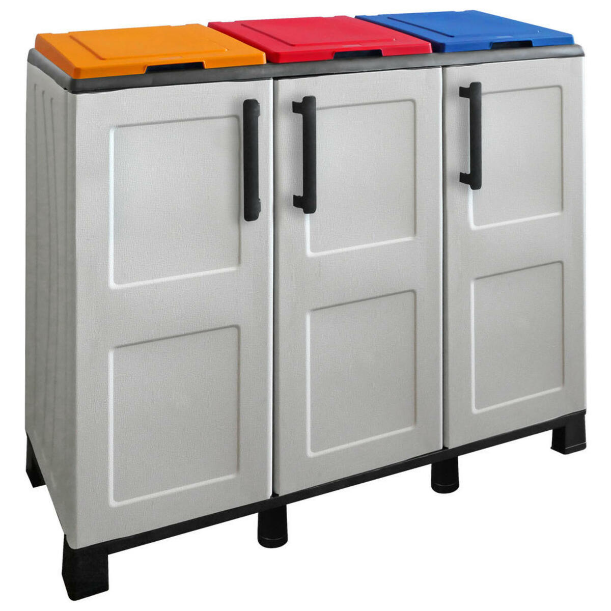 Bild 1 von Artplast Mülltrennungsschrank Idea hellgrau Kunststoff B/H/T: ca. 102x90x37 cm