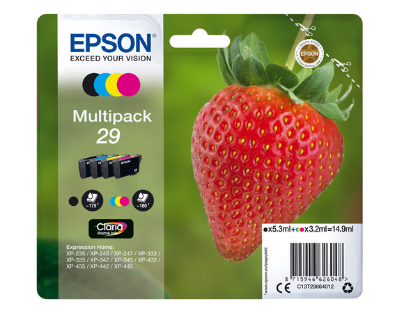 Bild 1 von EPSON »29« Erdbeere Multipack Tintenpatronen Schwarz/Cyan/Magenta/Gelb