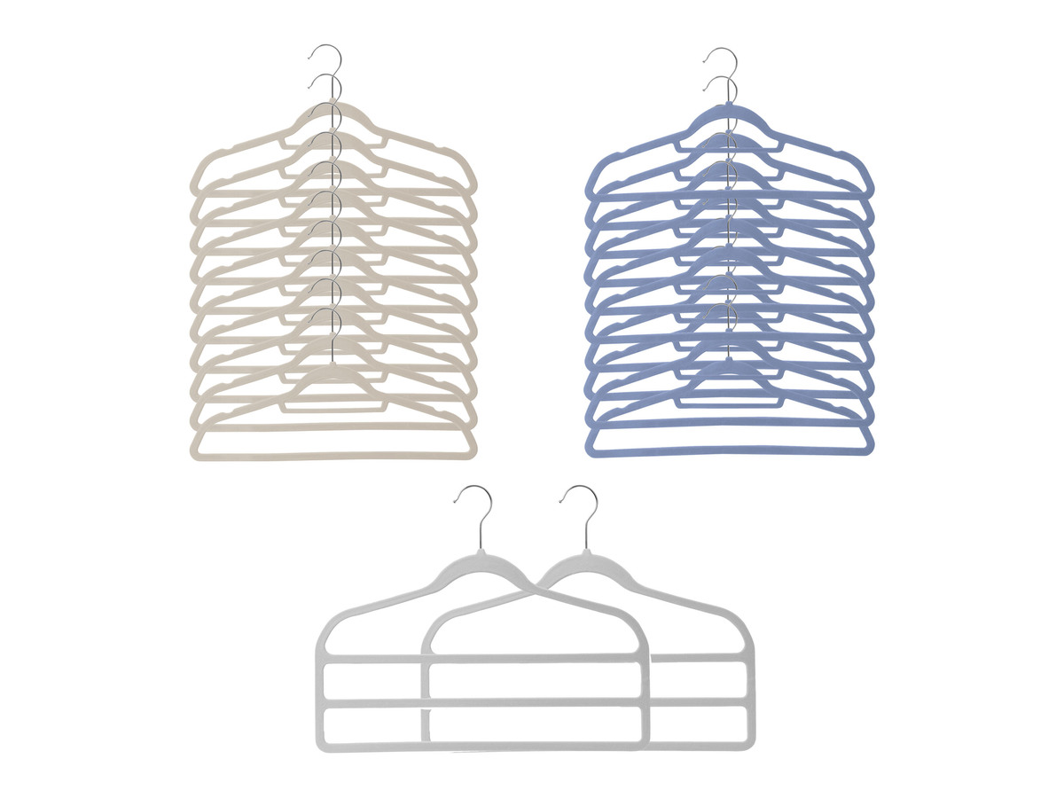 Bild 1 von LIVARNO home Kleiderbügel- / Hosenbügel-Set, platzsparend