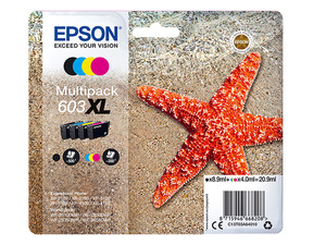 EPSON »603 XL« Seestern Multipack Tintenpatronen Schwarz/Cyan/Magenta/Gelb