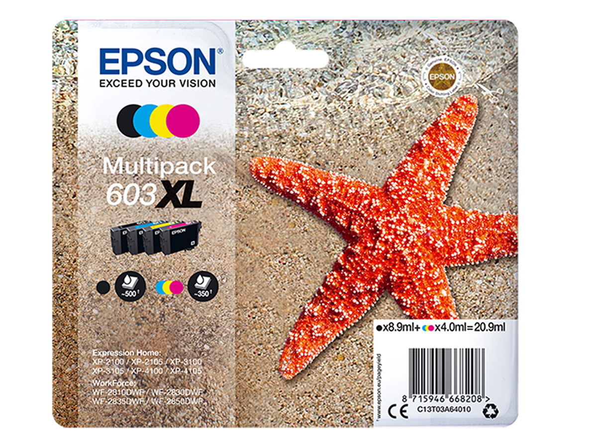 Bild 1 von EPSON »603 XL« Seestern Multipack Tintenpatronen Schwarz/Cyan/Magenta/Gelb