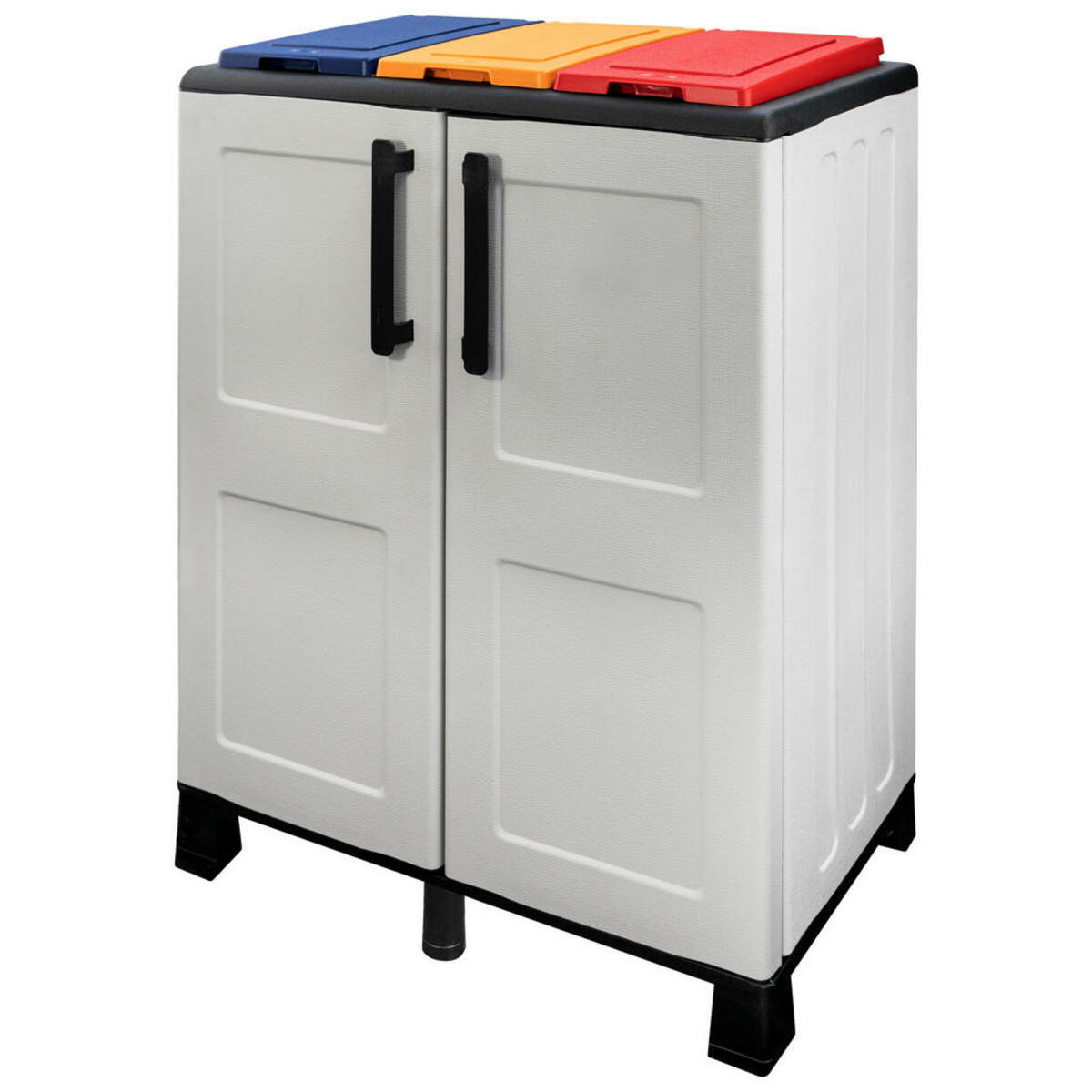 Bild 1 von Artplast Mülltrennungsschrank Idea hellgrau Kunststoff B/H/T: ca. 68x90x37 cm