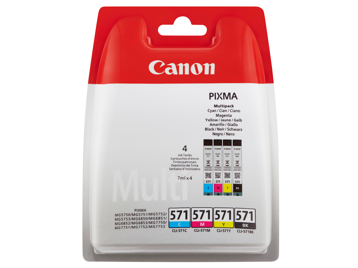 Bild 1 von Canon »CLI-571« Multipack Tintenpatronen Schwarz/Cyan/Magenta/Gelb