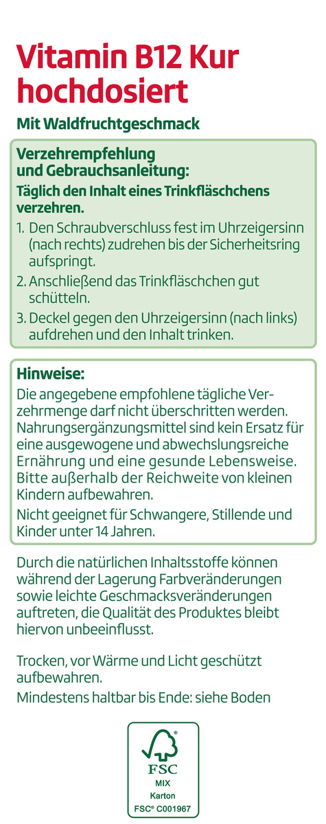 Bild 3 von altapharma Vitamin B12 Kur hochdosiert 6.99 EUR/100 ml