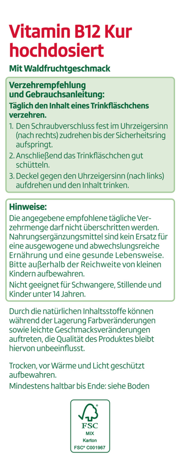 Bild 3 von altapharma Vitamin B12 Kur hochdosiert 6.99 EUR/100 ml