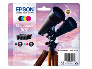 EPSON »502« Fernglas Multipack Tintenpatronen Schwarz/Cyan/Magenta/Gelb