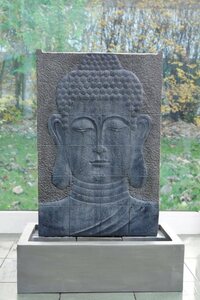 Köhko Zimmerbrunnen »KÖHKO® Wasserspiel Buddha Höhe ca. 102 CM mit LED-Beleuchtung Wasserwand für Garten, die Terrasse und Wohnzimmer«