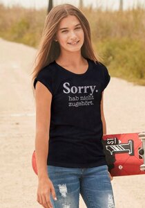 KIDSWORLD T-Shirt »Sorry. hab nicht zugehört.« in weiter legerer Form