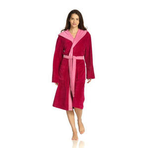 Vossen Bademantel pink , Poppy 8009/5148*mbo* , Textil , Frottee , Taschen, besonders flauschig, modische Optik , 003355014404