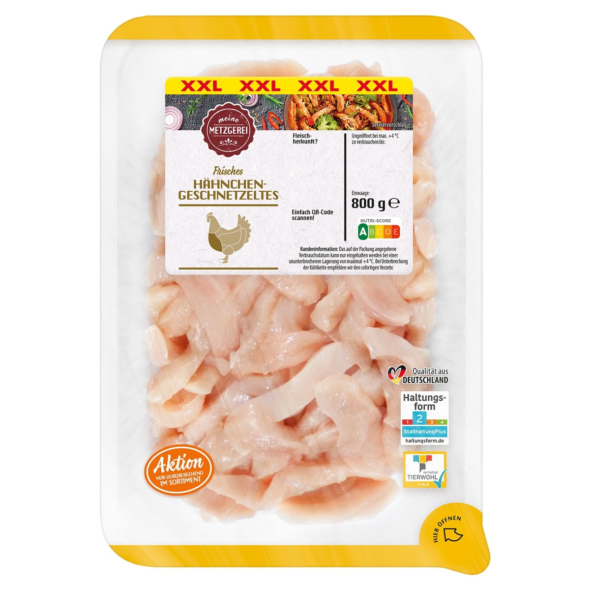 MEINE METZGEREI Hähnchen Geschnetzeltes 800 g von ALDI SÜD ansehen