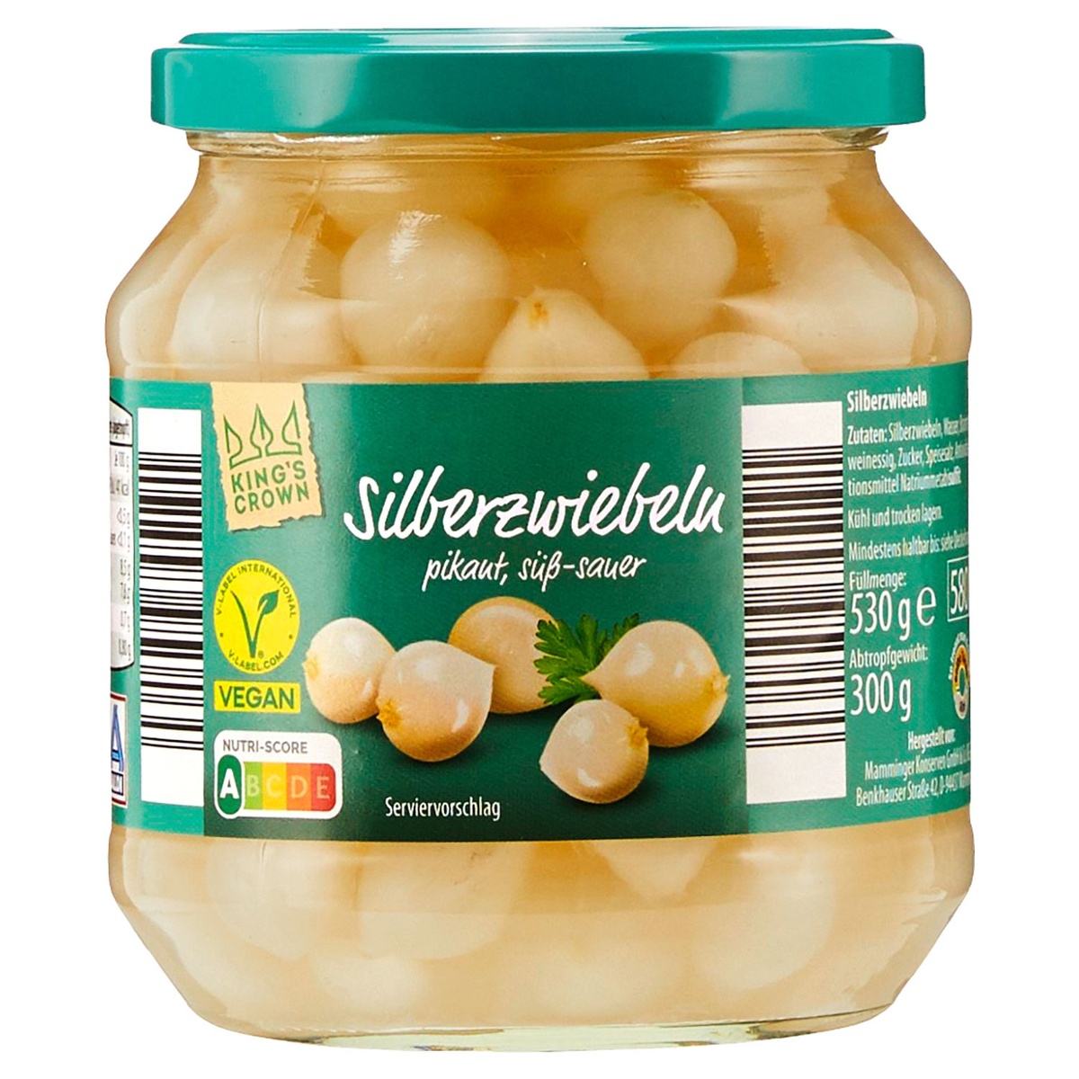 Bild 2 von KING’S CROWN Mixed Pickles oder Silberzwiebeln 580 g
