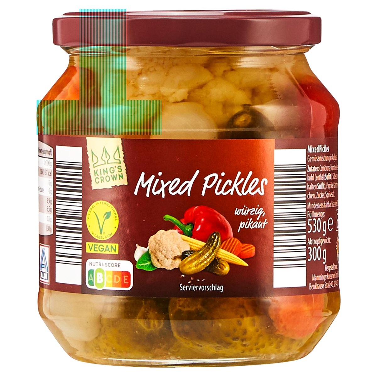 Bild 1 von KING’S CROWN Mixed Pickles oder Silberzwiebeln 580 g