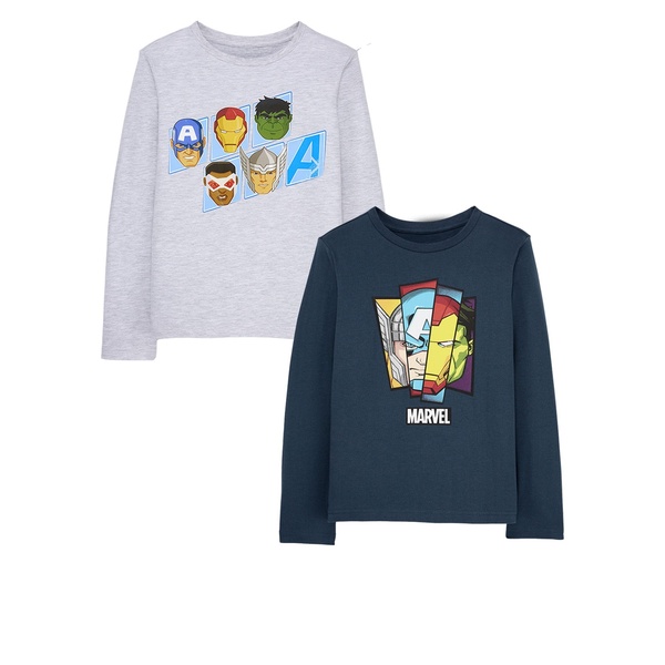 Bild 2 von MARVEL AVENGERS Kinder Langarmshirt, 2er-Set