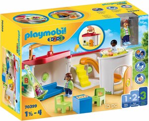 Playmobil® Konstruktions-Spielset »Mein Mitnehm-Kindergarten (70399), Playmobil 1-2-3«, (15 St), Made in Europe