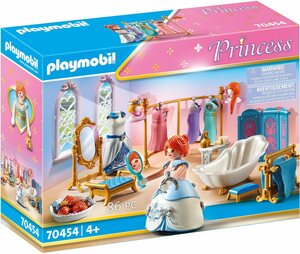 Playmobil® Konstruktions-Spielset »Ankleidezimmer mit Badewanne (70454), Princess«, (86 St), Made in Germany